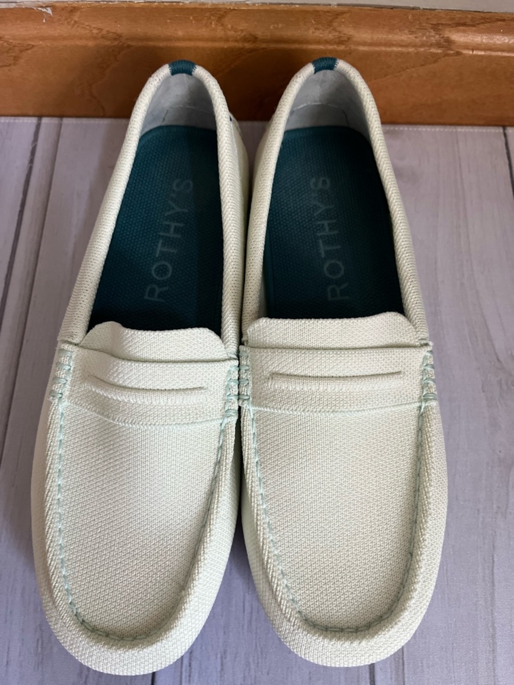 Women’s Rothy’s The Driver slip on loafer in aquamarine color. Size 8.5 - Picture 2 of 10